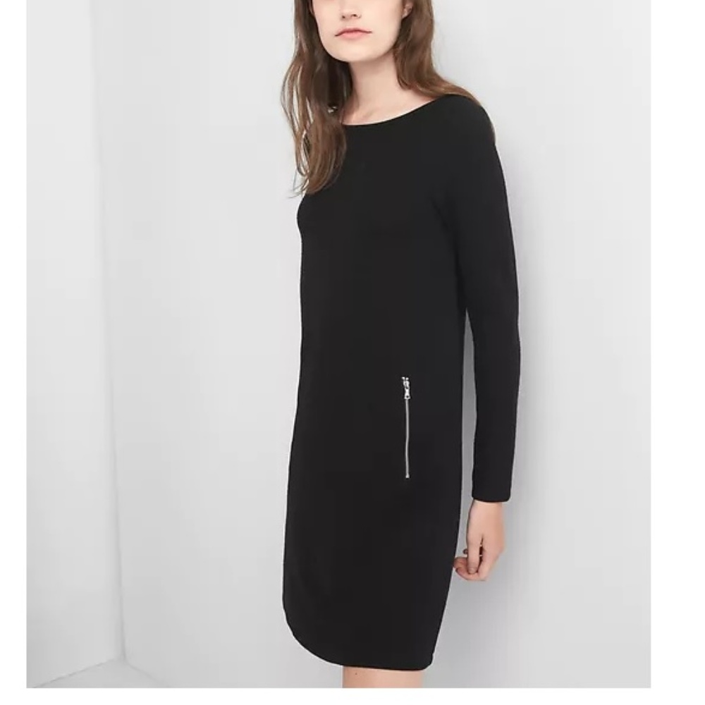 Gap Boatneck Swing Dress Black XS